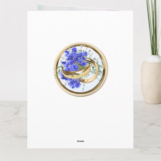 Geometrische goud- en lavender Flowers Sla de datu Kaart (Achterkant)