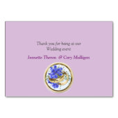 Geometrische goud- en lavender Flowers Thema Kaart (Achterkant)