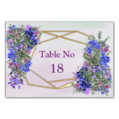 Geometrische goud- en lavender Flowers Thema Kaart (Voorkant)