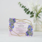 Geometrische goud en lavender FlowersTheme Kaart (Staand voorkant)