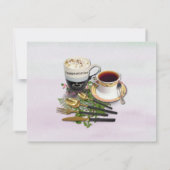 Geometrische goud en lavender FlowersTheme Kaart (Achterkant)