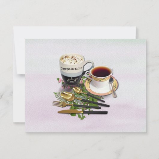 Geometrische goud en lavender FlowersTheme Kaart (Achterkant)