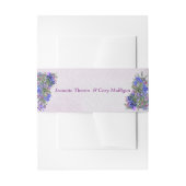 Geometrische goud- en lavenderbloemen uitnodigingen wikkel (Voorkant Voorbeeld)