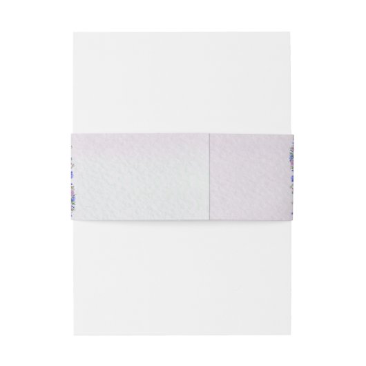 Geometrische goud- en lavenderbloemen uitnodigingen wikkel (Achterkant Voorbeeld)