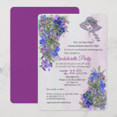 Geometrische goud- en lavenders Bachelorette Party Kaart (Voorkant / Achterkant)