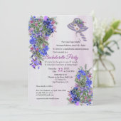 Geometrische goud- en lavenders Bachelorette Party Kaart (Staand voorkant)