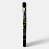 Geometrische goud en zwart Case-Mate iPhone case (Achterkant / Links)