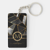 Geometrische goud en zwart sleutelhanger (achterkant)