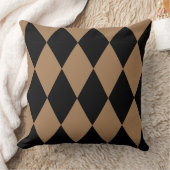 Geometrische goud en zwarte diamant Harlequin Mode Kussen (Deken)
