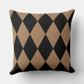 Geometrische goud en zwarte diamant Harlequin Mode Kussen (Achterkant)