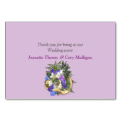 Geometrische Goud & Jacaranda Bloemen Thema Kaart (Achterkant)