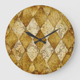 Geometrische goud: retro patroon verfijning. grote klok