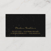 Geometrische goud witte folie glans / gespikkeld visitekaartje (Achterkant)