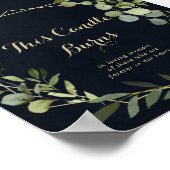 Geometrische goudblauw Groen Deze kaars brandt het Poster (Hoek)