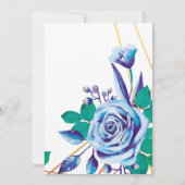 Geometrische goudblauw Lijst, met uitzondering van Save The Date (Achterkant)