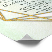Geometrische goudbloem Lijst Vloeiend Bouquet Wedd Poster (Hoek)