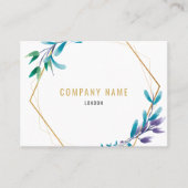 Geometrische goudbloem met sociaal visitekaartje (Voorkant)