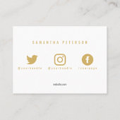 Geometrische goudbloem met sociaal visitekaartje (Achterkant)