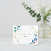 Geometrische goudbloem met sociaal visitekaartje (Staand voorkant)