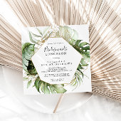 Geometrische goudbruine bruidsmaiden Luncheon Show Kaart