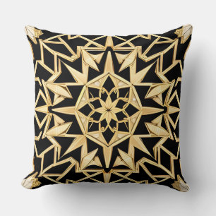 Geometrische Gouden Art Deco Patroon Kussen