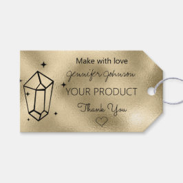 Geometrische gouden folie cadeautags cadeaulabel
