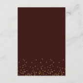 Geometrische gouden glitter lente bruiloft details informatiekaartje (Achterkant)