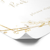 Geometrische gouden groenblijvende herfst gastensi poster (Hoek)