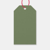 Geometrische Gouden Groene Herfst Bruiloft Bedankt Cadeaulabel (Achterkant)