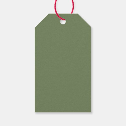 Geometrische Gouden Groene Herfst Bruiloft Bedankt Cadeaulabel (Achterkant)