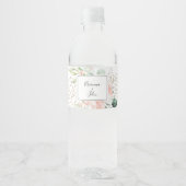 Geometrische gouden groene olievlek waterfles etiket (Voorkant)