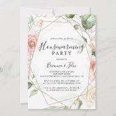 Geometrische gouden groene olievloeistof kaart (Voorkant)