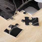 Geometrische gouden honingbij kunst legpuzzel (Zijkant)