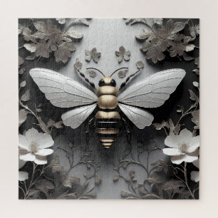 Geometrische gouden honingbij kunst legpuzzel