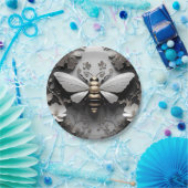 Geometrische gouden honingbij kunst papieren bordje (Feest)