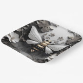 Geometrische gouden honingbij kunst papieren bordje (Gebogen)