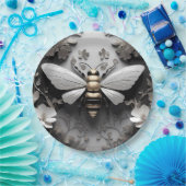 Geometrische gouden honingbij kunst papieren bordje (Feest)