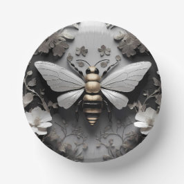 Geometrische gouden honingbij kunst papieren kommen