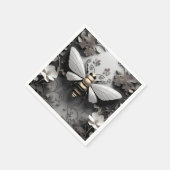 Geometrische gouden honingbij kunst servet (Hoek)