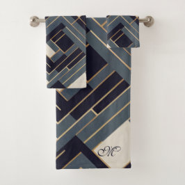 Geometrische gouden illustratie bad handdoek