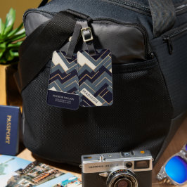 Geometrische gouden illustratie bagagelabel