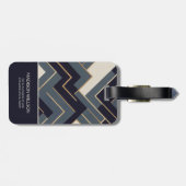 Geometrische gouden illustratie bagagelabel (Achterkant horizontaal)