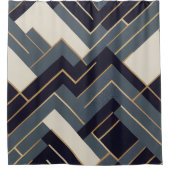 Geometrische gouden illustratie douchegordijn (Voorkant)