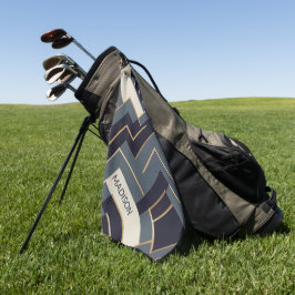 Geometrische gouden illustratie golfhanddoek