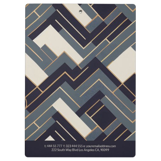 Geometrische gouden illustratie klembord (Achterkant)