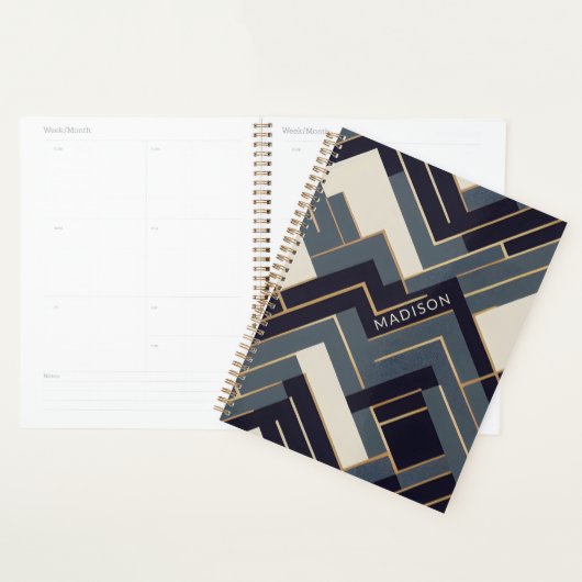 Geometrische gouden illustratie planner (Display)