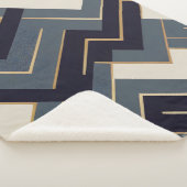 Geometrische gouden illustratie sherpa deken (3/4)