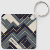 Geometrische gouden illustratie sleutelhanger (Achterkant)