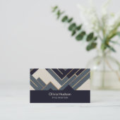Geometrische gouden illustratie visitekaartje (Staand voorkant)