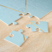 Geometrische gouden lijnen Blauw gradiëntontwerp Legpuzzel (Zijkant)